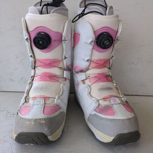 DC Shoe Co USA Girls 8L Snowboarding Boots Pink Tightening BOA Lacing System - Picture 4 of 9